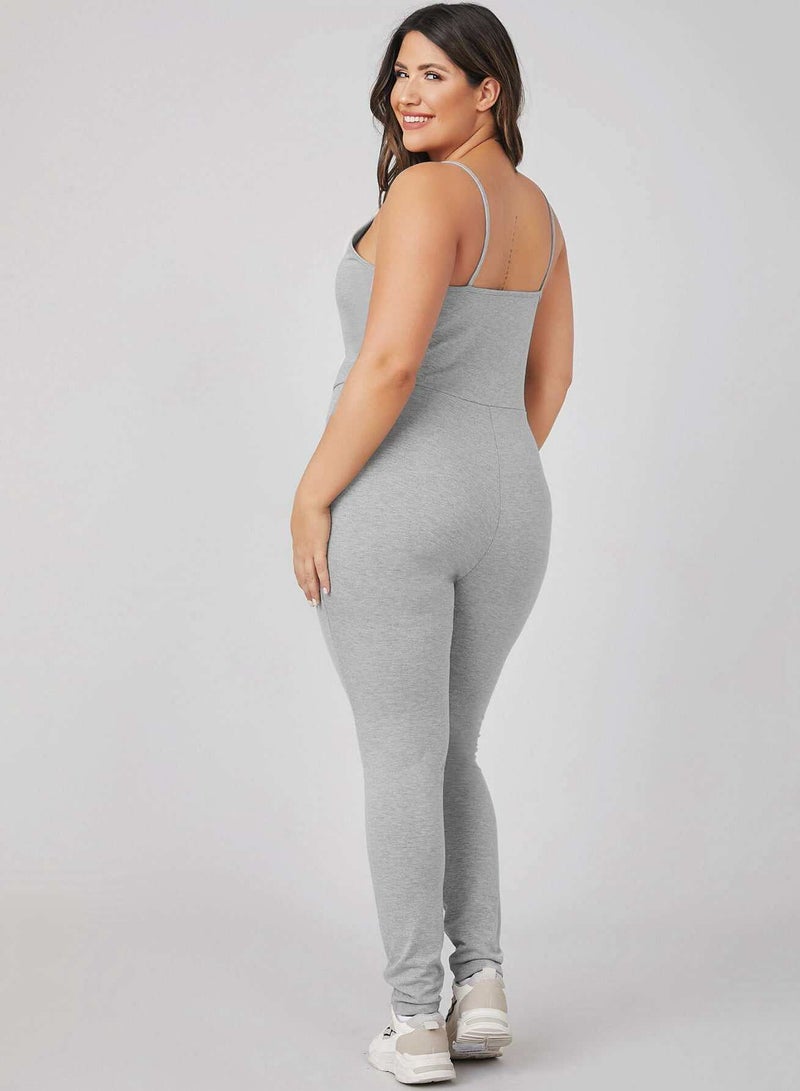 Plus Solid Cami Jumpsuit