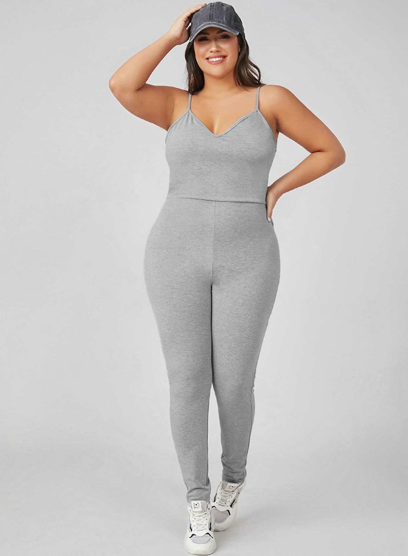 Plus Solid Cami Jumpsuit