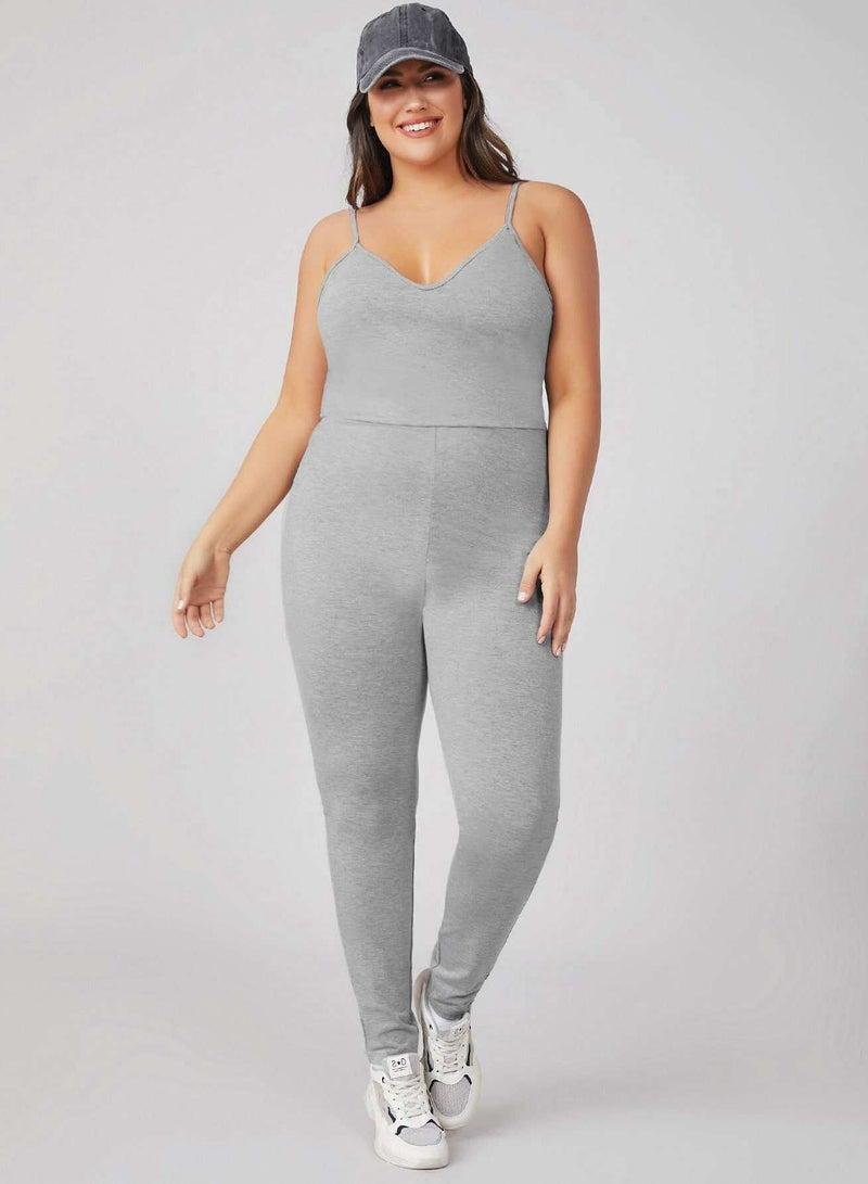 Plus Solid Cami Jumpsuit