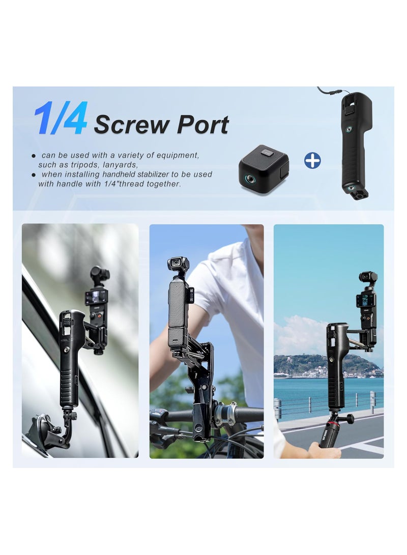 For OSMO Pocket 3 Handheld Stabilizer, Mini Z-Axis Anti-Shake Handle Grip Holder Storage Protective Case for DJI Osmo Pocket 3 Creator Combo Accessories for Camera Vlog Live Shooting Video