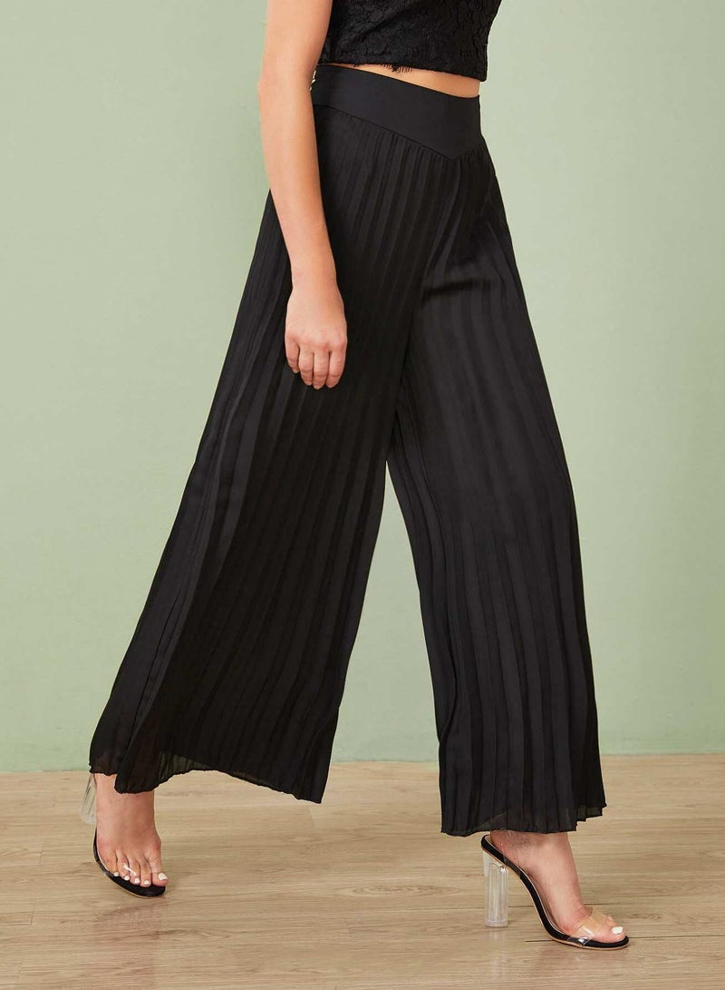 Pleated Wide Leg Pants