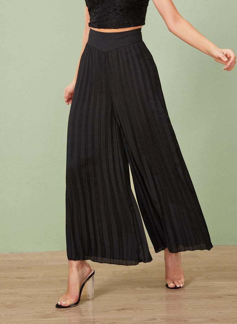 Pleated Wide Leg Pants