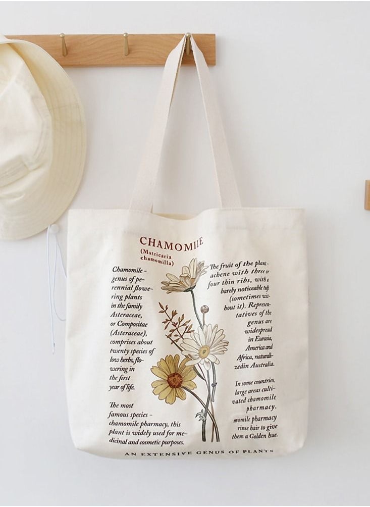 Canvas Tote Bag Strap Reusable Grocery Shopping Cloth Bag Zip Tote Bag Women Eco-Friendly Tote Bag with Handle Washable Fashion Beach Tote Shoulder Bag Women Shopping, School