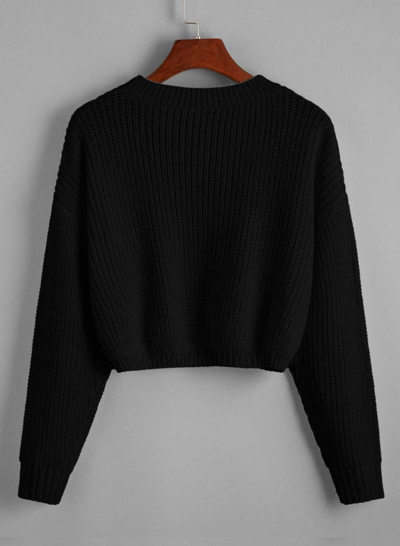 Chunky Knit Cropped Sweater