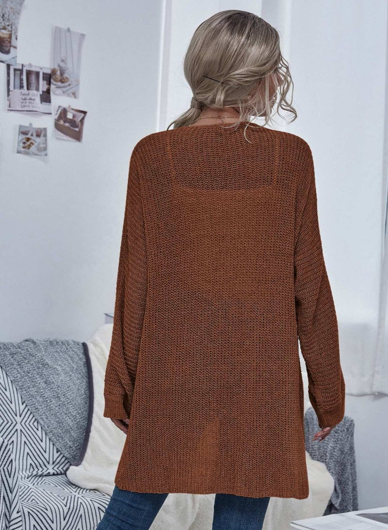 Chunky Knit Open-Front Cardigan