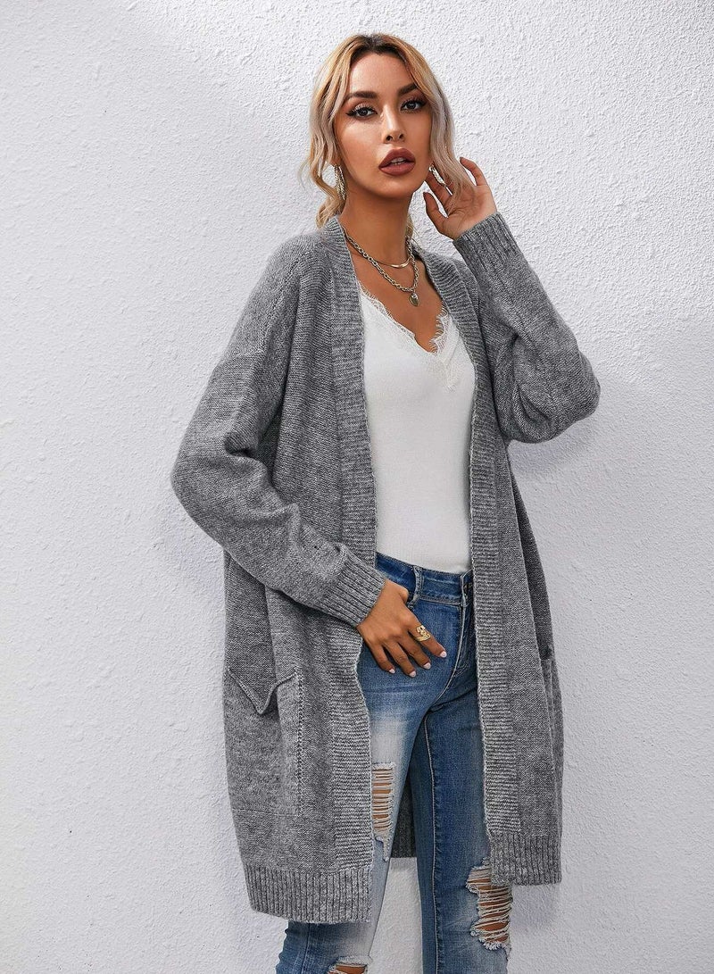 Patch Pocket Drop Shoulder Cardigan