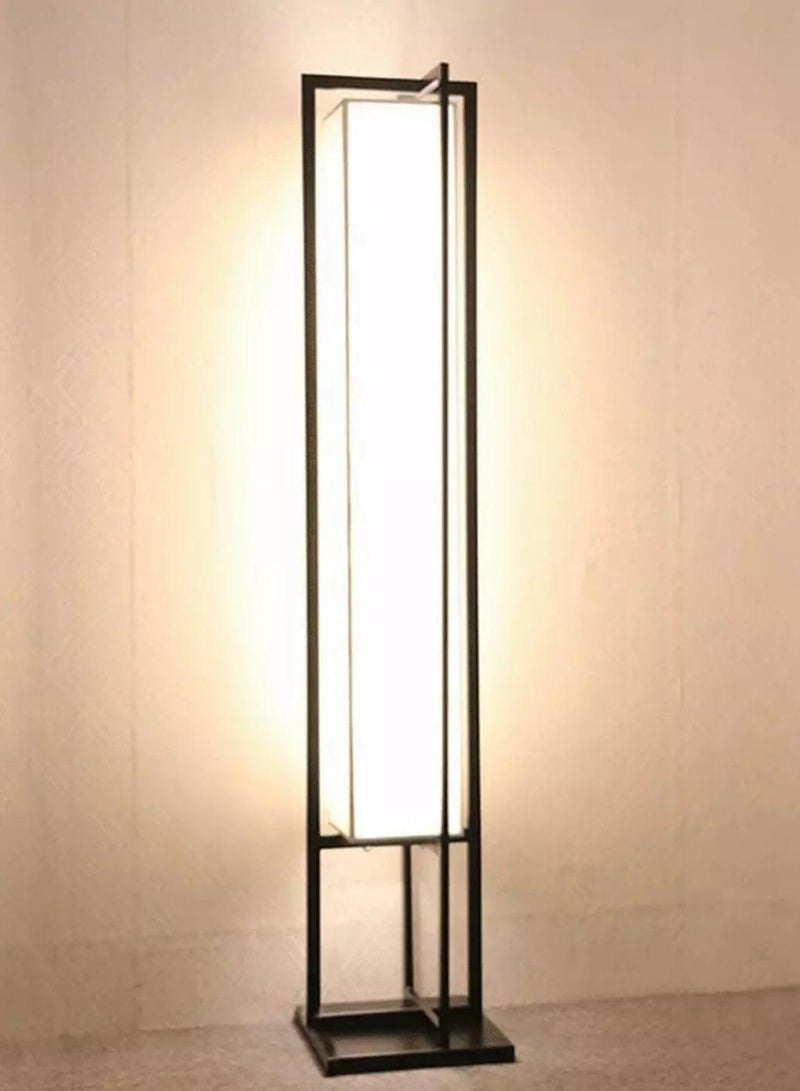 Buzzy Rectangular Shape Stylish Metal & Glass Floor Lamp