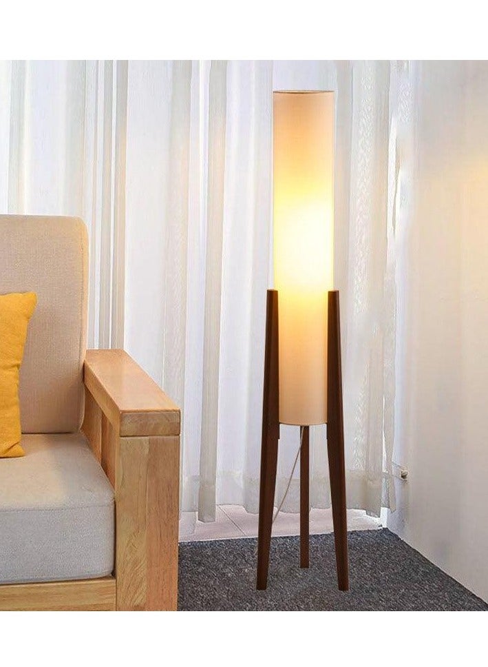 Illuminate Modernize Decorative Lamp with Wooden Stand and Soft Fabric Shade