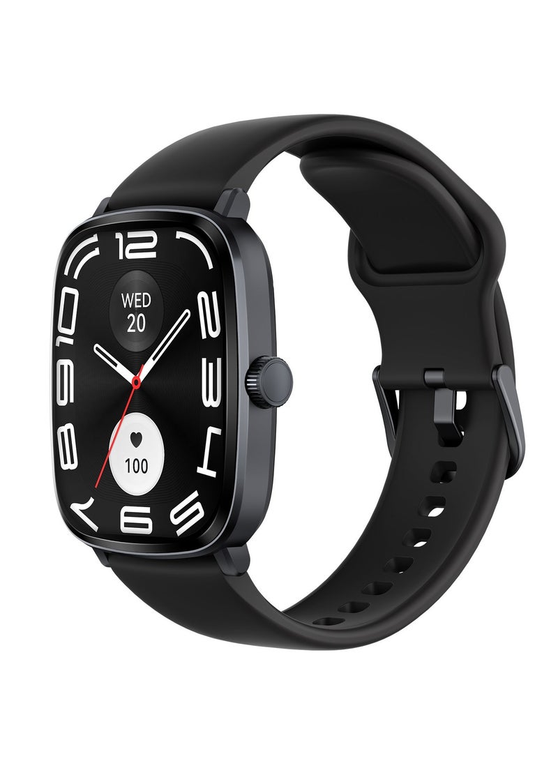 300 mAh 300 mAh 300 mAh RS5 2.01-Inch AMOLED HD Display With 150 Plus Workout Modes Bluetooth Call Sport Voice Assistant Blood Sugar Smartwatch Black