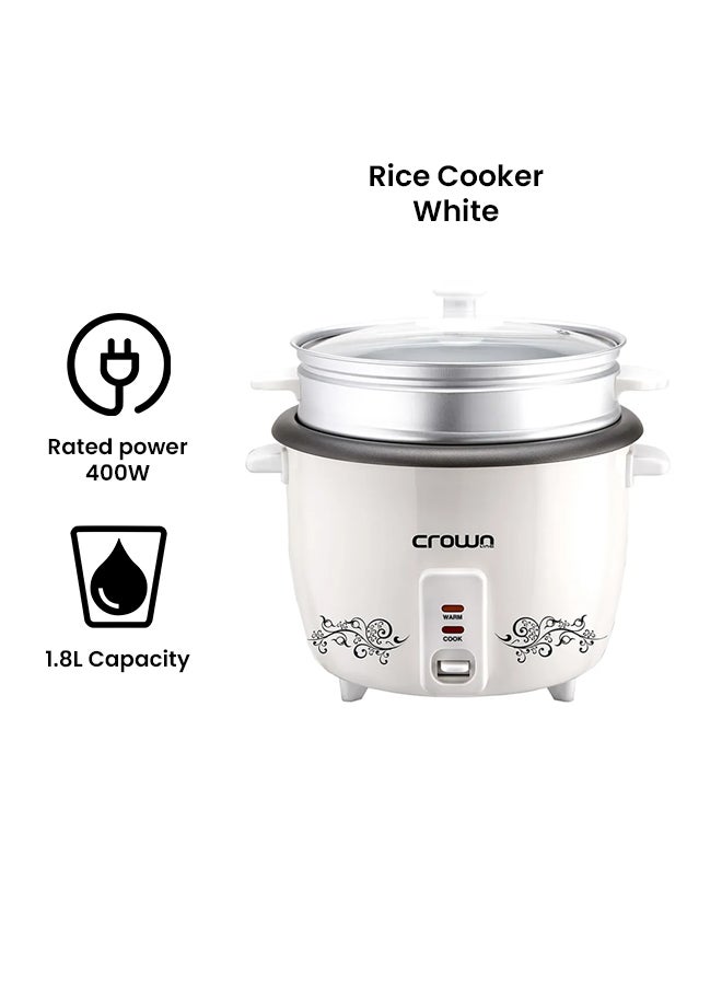 Rice Cooker With Steamer 1.8 L 400.0 W RC-169 White