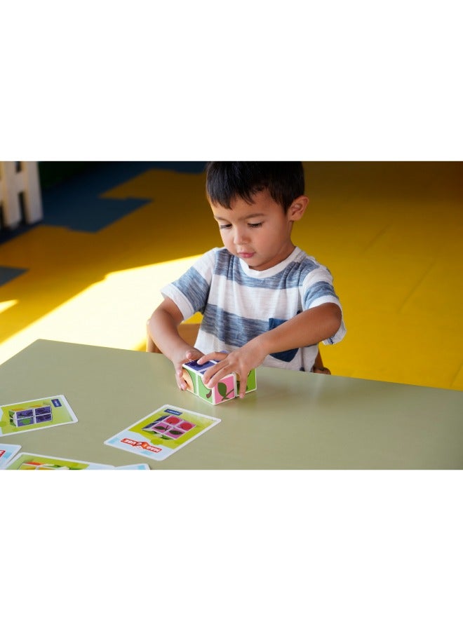 Geomag Magicube Printed Fruit with Magnetic Cubes and Cards 7pcs Magnet Toys Building Constructions for Children STEM Creativity Imagination, Recreational Conventional Educational Made in Switzerland