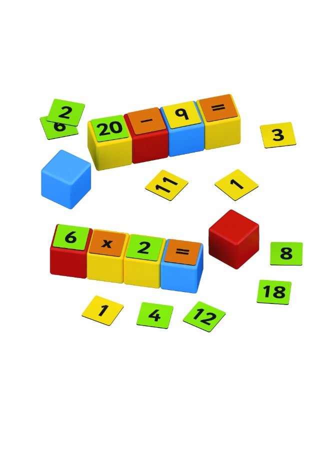 Geomag Magicube 55 Pieces Set Math Building Recycled Clips For 3Y+, Recreational, Build Imagination, Inspirational, Creativity, Made in Switzerland, 100% Recycled Plastic