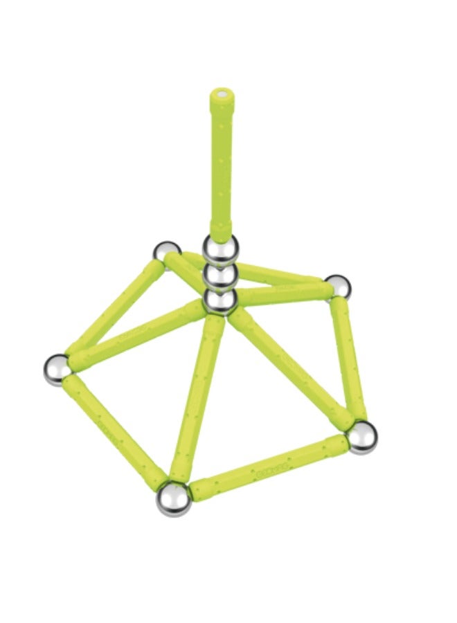 Geomag ,Glow - 30-Piece Glow-In-The-Dark Magnetic Building Set, Certified Stem Construction Toy, Safe For Ages 3 And Up