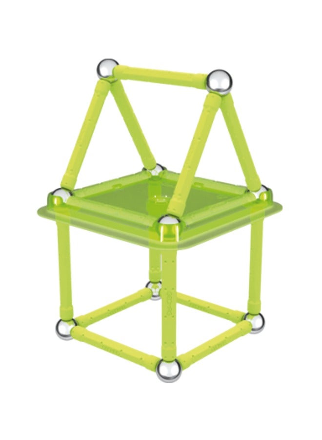 Geomag ,Glow - 30-Piece Glow-In-The-Dark Magnetic Building Set, Certified Stem Construction Toy, Safe For Ages 3 And Up