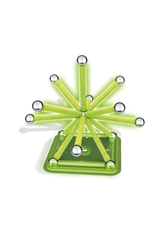 Geomag ,Glow - 30-Piece Glow-In-The-Dark Magnetic Building Set, Certified Stem Construction Toy, Safe For Ages 3 And Up