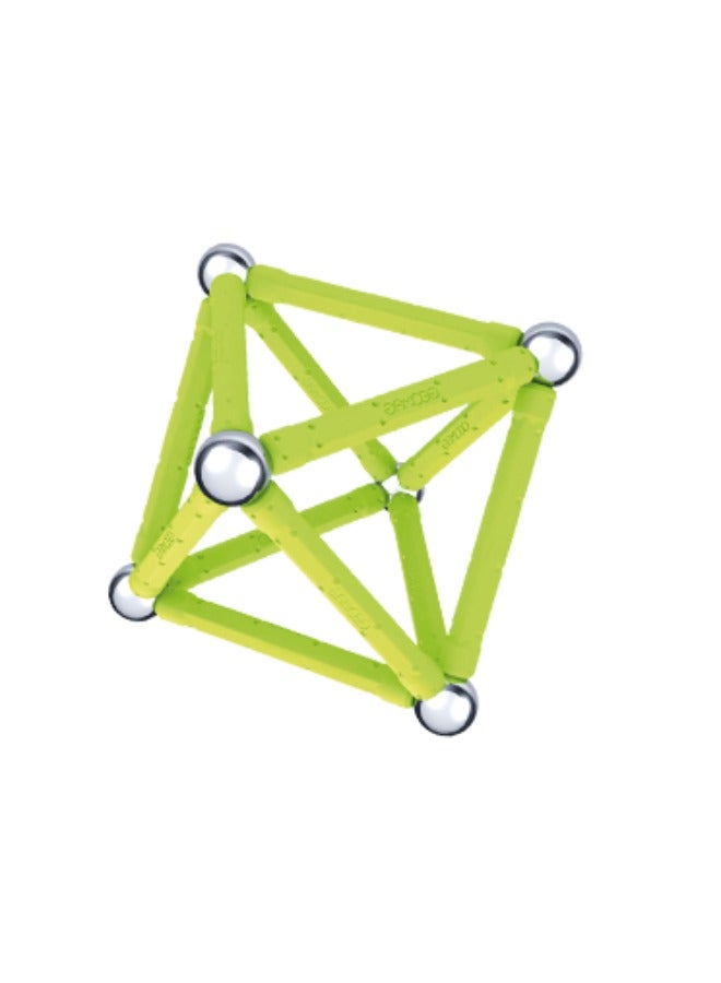 Geomag ,Glow - 30-Piece Glow-In-The-Dark Magnetic Building Set, Certified Stem Construction Toy, Safe For Ages 3 And Up