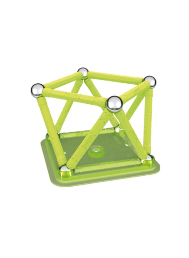 Geomag ,Glow - 30-Piece Glow-In-The-Dark Magnetic Building Set, Certified Stem Construction Toy, Safe For Ages 3 And Up