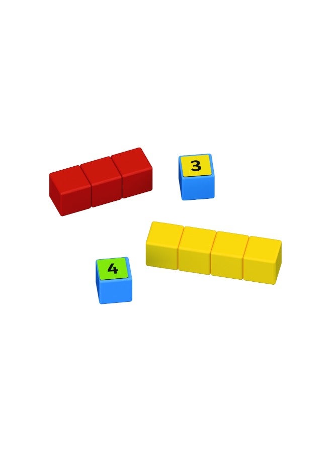 Geomag Magicube Math Building Recycled Clips, STEM & Educational Magnet Toys, Made in Switzerland, 100% Recycled Plastic, Open Ended Toys, Contruction Toys, 3Y+, 61pcs