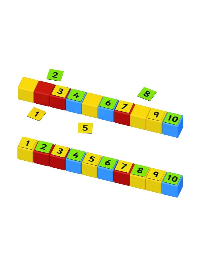 Geomag Magicube Math Building Recycled Clips, STEM & Educational Magnet Toys, Made in Switzerland, 100% Recycled Plastic, Open Ended Toys, Contruction Toys, 3Y+, 61pcs