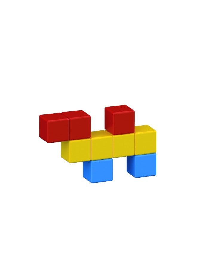 Geomag Magicube Math Building Recycled Clips, STEM & Educational Magnet Toys, Made in Switzerland, 100% Recycled Plastic, Open Ended Toys, Contruction Toys, 3Y+, 61pcs