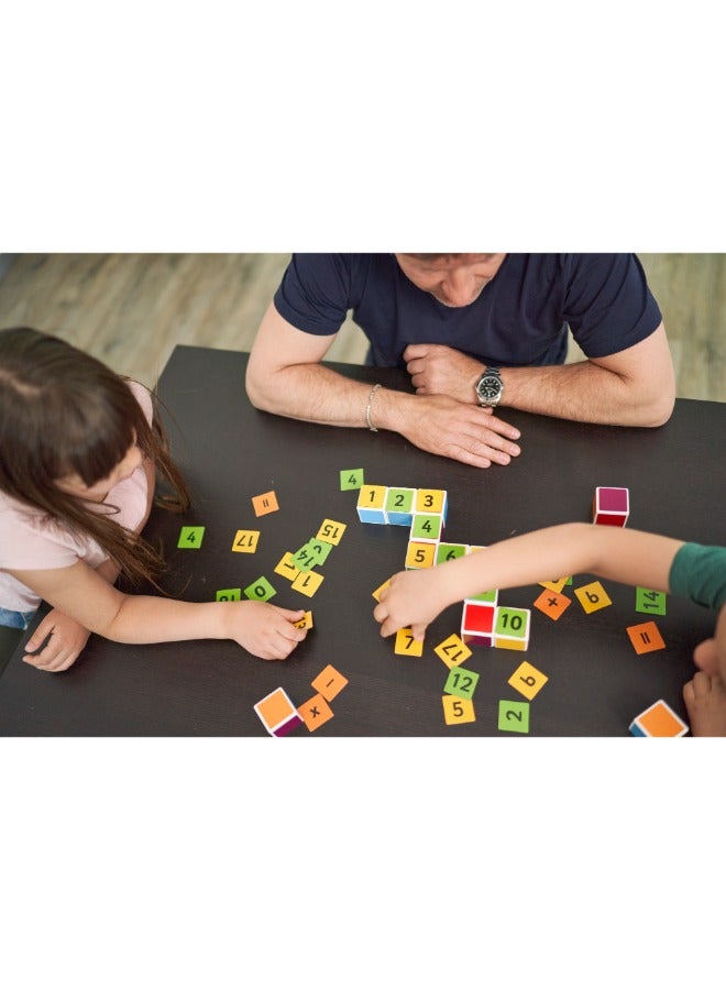 Geomag Magicube Math Building Recycled Clips, STEM & Educational Magnet Toys, Made in Switzerland, 100% Recycled Plastic, Open Ended Toys, Contruction Toys, 3Y+, 61pcs