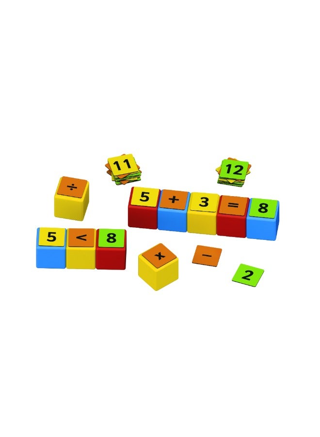 Geomag Magicube Math Building Recycled Clips, STEM & Educational Magnet Toys, Made in Switzerland, 100% Recycled Plastic, Open Ended Toys, Contruction Toys, 3Y+, 61pcs