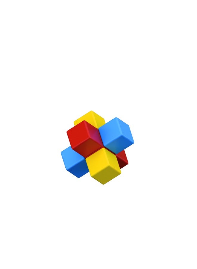 Geomag Magicube Math Building Recycled Clips, STEM & Educational Magnet Toys, Made in Switzerland, 100% Recycled Plastic, Open Ended Toys, Contruction Toys, 3Y+, 61pcs