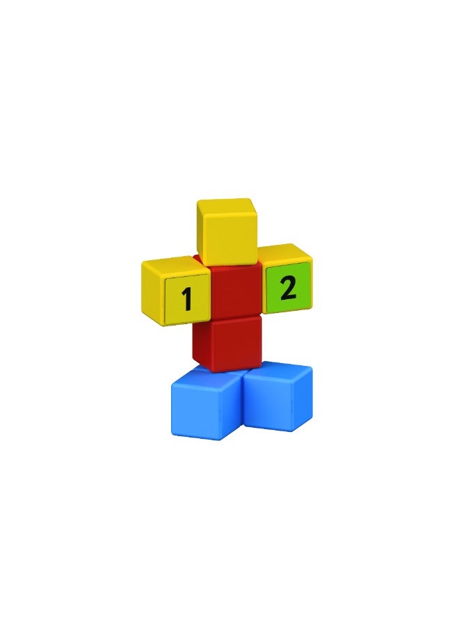 Geomag Magicube Math Building Recycled Clips, STEM & Educational Magnet Toys, Made in Switzerland, 100% Recycled Plastic, Open Ended Toys, Contruction Toys, 3Y+, 61pcs