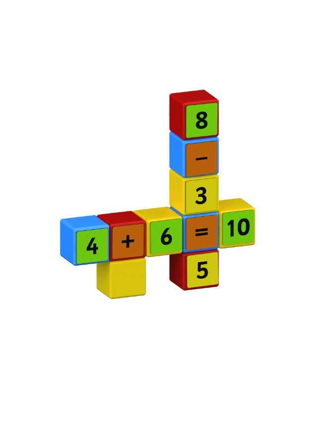 Geomag Magicube Math Building Recycled Clips, STEM & Educational Magnet Toys, Made in Switzerland, 100% Recycled Plastic, Open Ended Toys, Contruction Toys, 3Y+, 61pcs