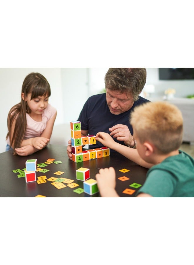 Geomag Magicube Math Building Recycled Clips, STEM & Educational Magnet Toys, Made in Switzerland, 100% Recycled Plastic, Open Ended Toys, Contruction Toys, 3Y+, 61pcs