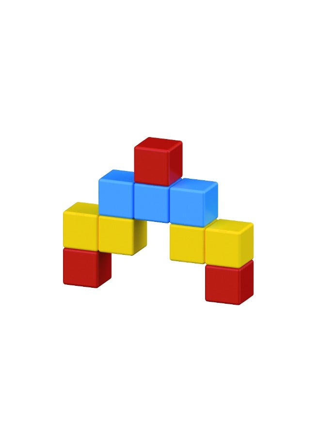 Geomag Magicube Math Building Recycled Clips, STEM & Educational Magnet Toys, Made in Switzerland, 100% Recycled Plastic, Open Ended Toys, Contruction Toys, 3Y+, 61pcs