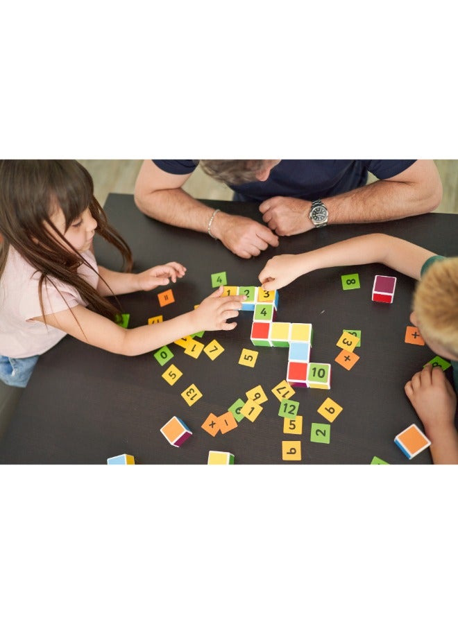 Geomag Magicube Math Building Recycled Clips, STEM & Educational Magnet Toys, Made in Switzerland, 100% Recycled Plastic, Open Ended Toys, Contruction Toys, 3Y+, 61pcs