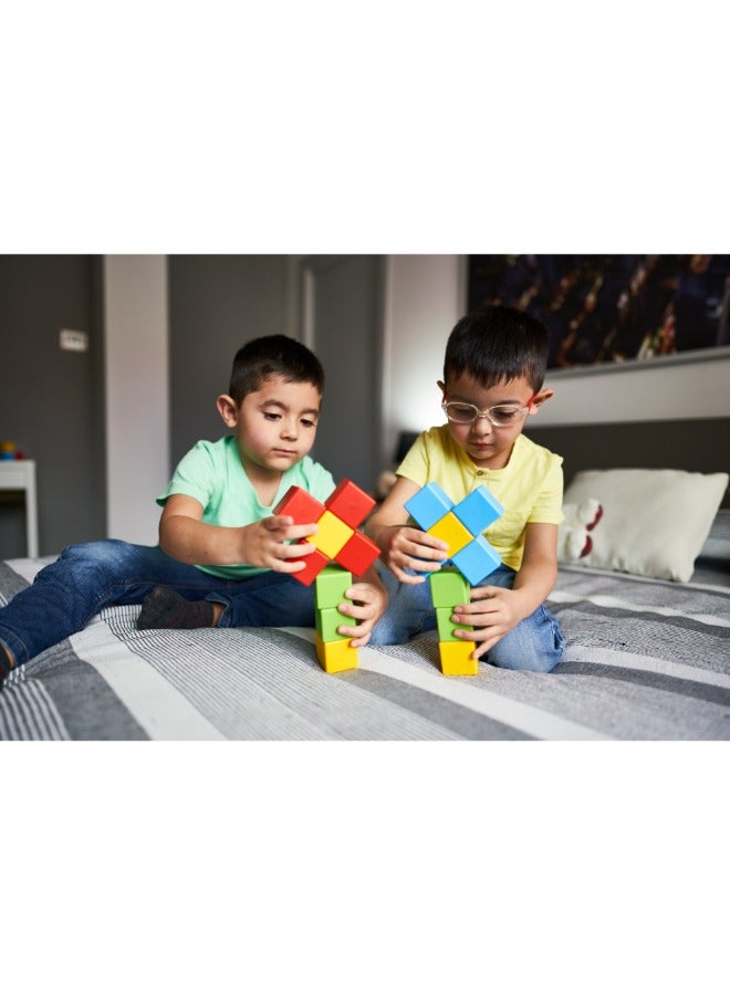 Geomag Magicube Full Color Crystal Magnetic Construction STEM Toy 16 Pcs