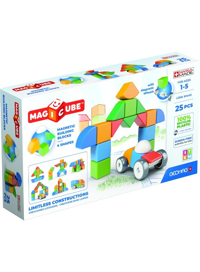 Geomag Magicube 4 Shapes Recycled Little World STEM Toy 25 Pcs