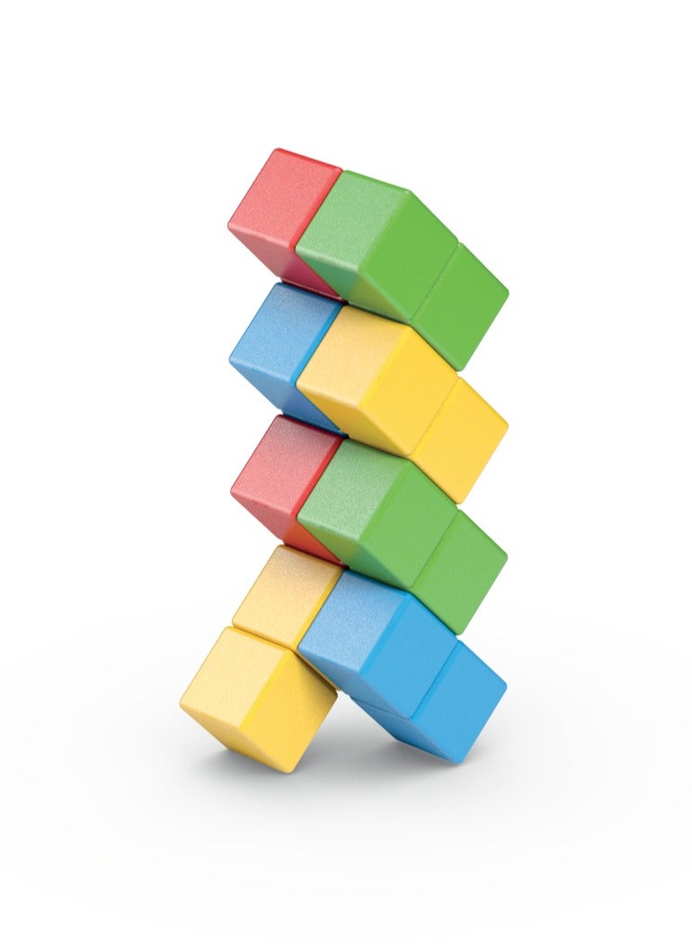 Geomag Magicube  Magnetic Cubes Starter Set 6pcs Magnet Toys Building Construction for Children STEM Creativity Imagination, Recreational Conventional Educational Made in Switzerland 1Y+