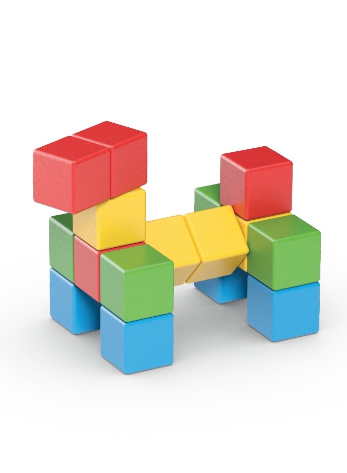 Geomag Magicube  Magnetic Cubes Starter Set 6pcs Magnet Toys Building Construction for Children STEM Creativity Imagination, Recreational Conventional Educational Made in Switzerland 1Y+