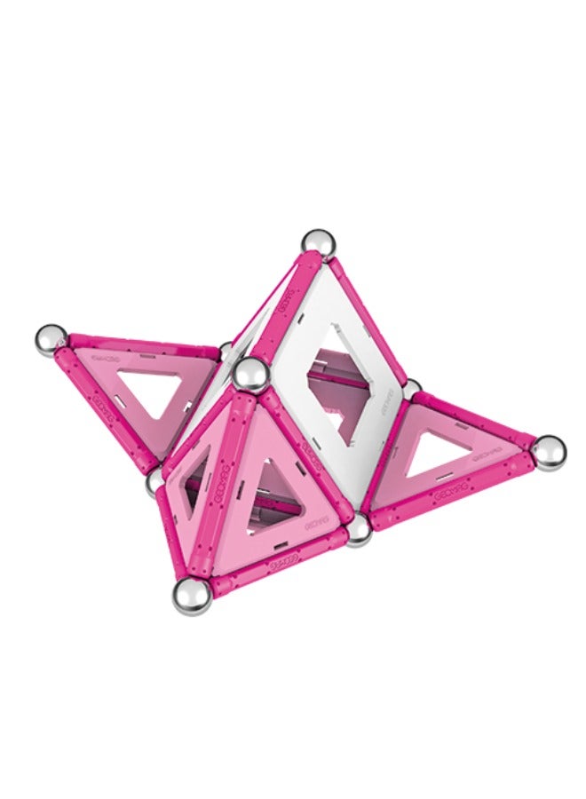 Geomag Pink Panels Magnetic Construction STEM Toy 68pcs
