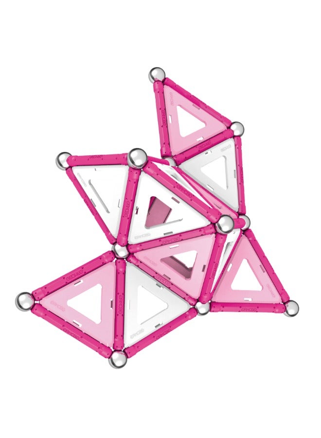 Geomag Pink Panels Magnetic Construction STEM Toy 68pcs