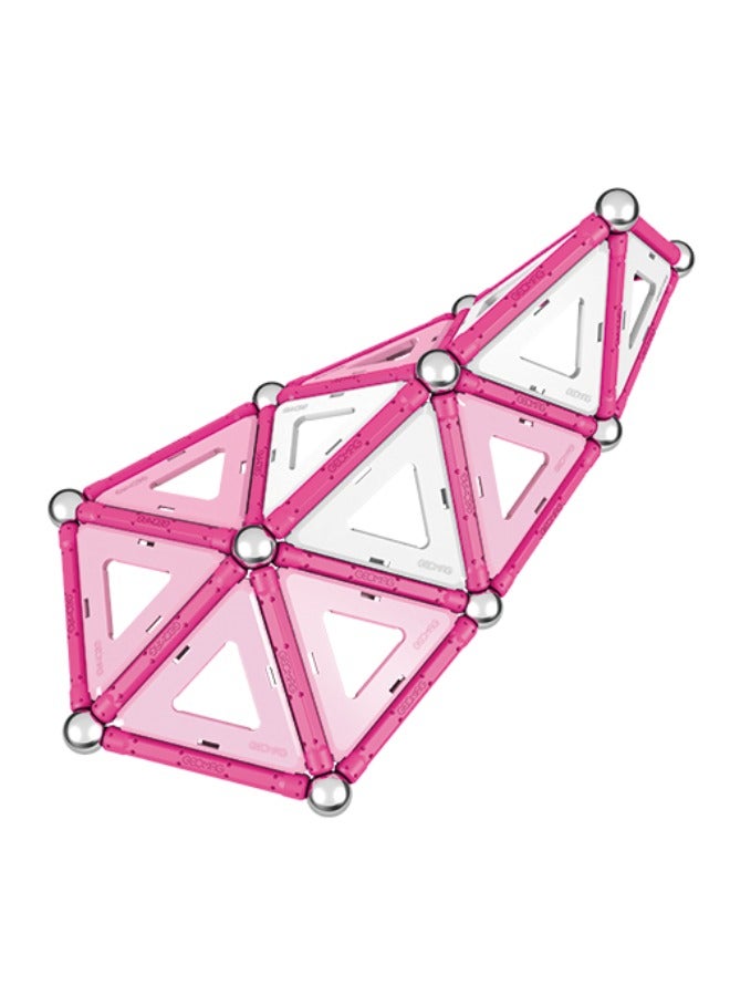 Geomag Pink Panels Magnetic Construction STEM Toy 68pcs