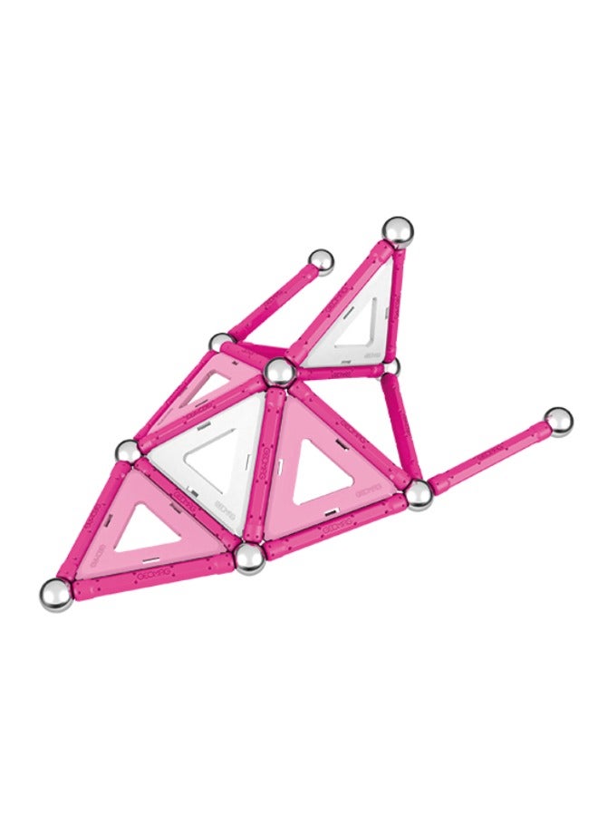 Geomag Pink Panels Magnetic Construction STEM Toy 68pcs