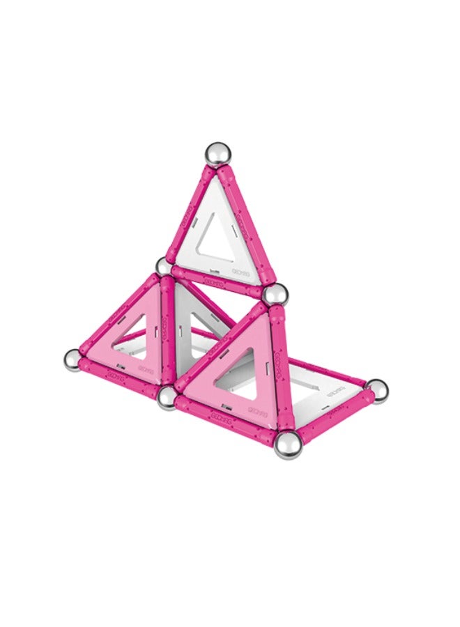 Geomag Pink Panels Magnetic Construction STEM Toy 68pcs