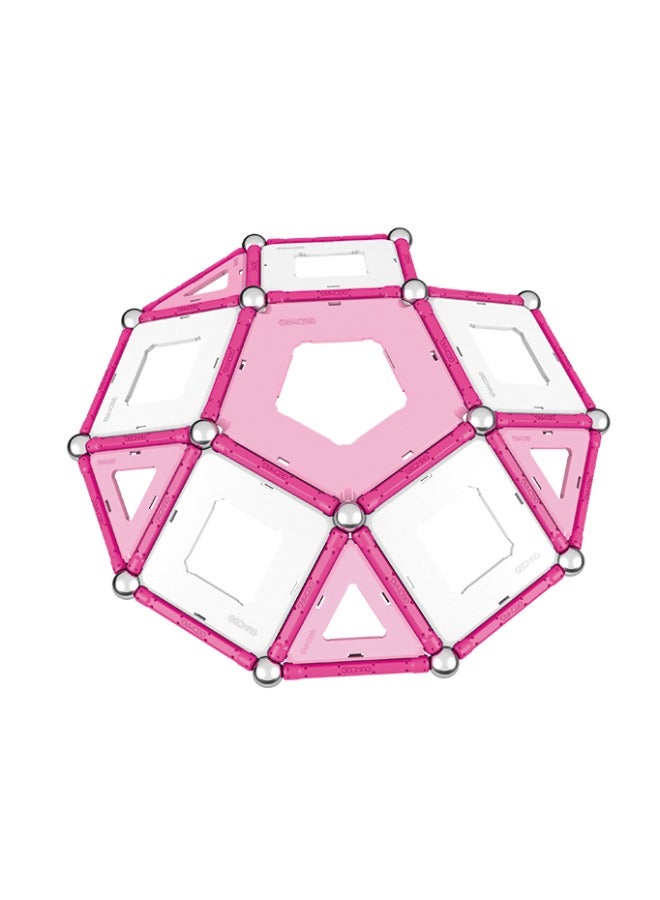 Geomag Pink Panels Magnetic Construction STEM Toy 68pcs