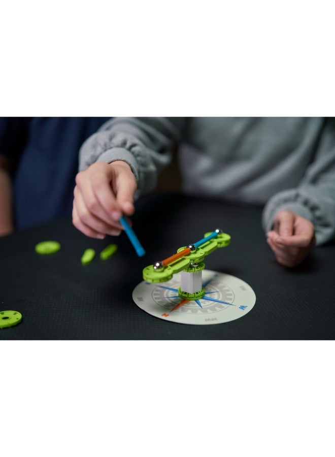 Geomag Mechanics Motion Re Compass 35, STEM & Educational Magnet Toys, Made in Switzerland, 100% Recycled Plastic, Open Ended Toys, Contruction Toys, 7Y+