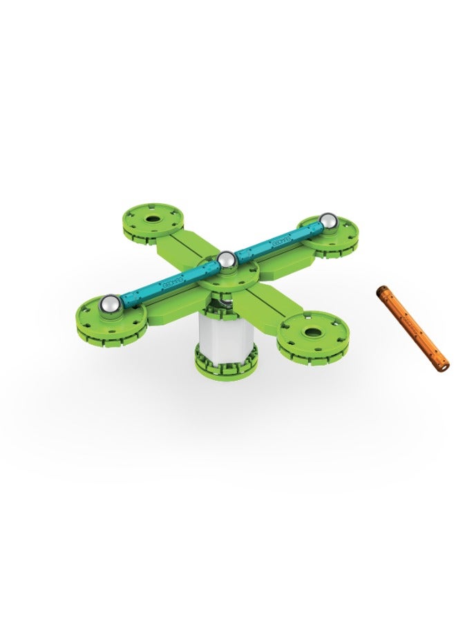 Geomag Mechanics Motion Re Compass 35, STEM & Educational Magnet Toys, Made in Switzerland, 100% Recycled Plastic, Open Ended Toys, Contruction Toys, 7Y+