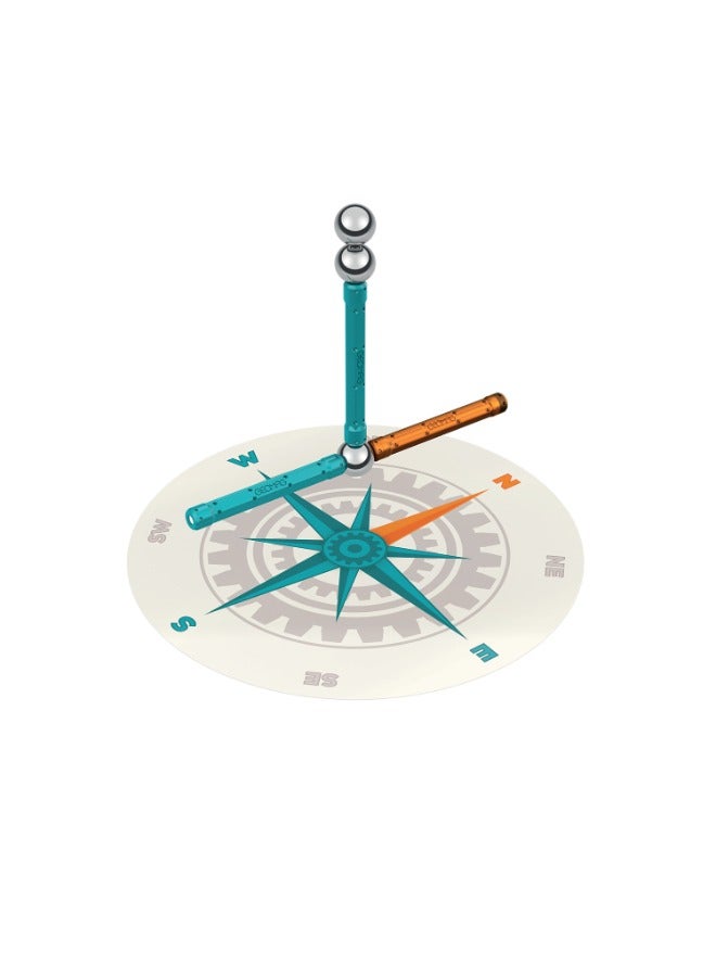 Geomag Mechanics Motion Re Compass 35, STEM & Educational Magnet Toys, Made in Switzerland, 100% Recycled Plastic, Open Ended Toys, Contruction Toys, 7Y+