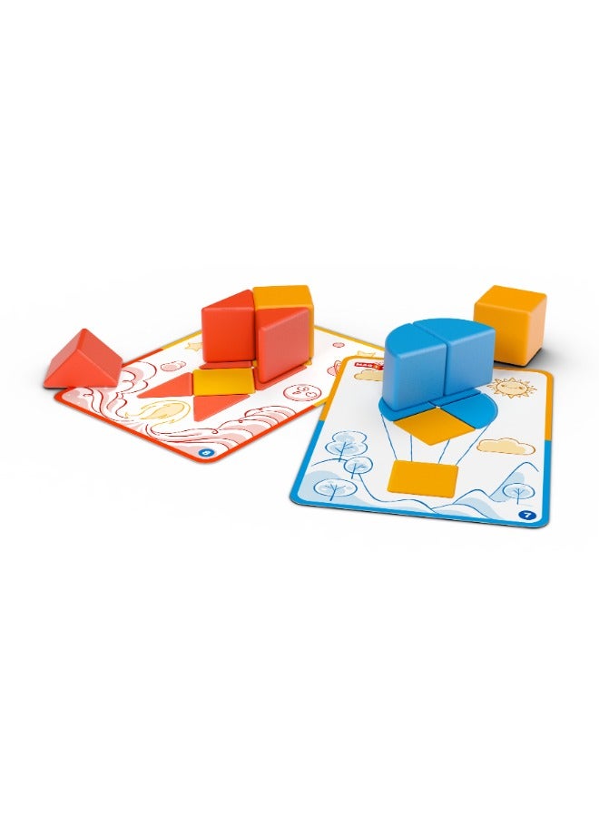 Geomag Magicube Blocks and Cards 16pcs Magnet Toys Building Constructions for Children STEM Creativity Imagination, Recreational Conventional Educational Made in Switzerland