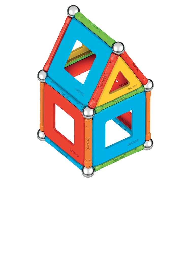 Geomag Supercolor Magnetic Constructions For Kids, Magnetic Toy, Green Collection 100% Recycled Plastic, 52 Pieces