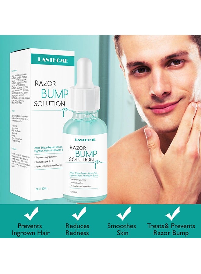 Razor Bump Solution,Hair Growth Inhibitor Safe and Gentle Repair serum, Delay Hair Growth, No Black Spots 30ml