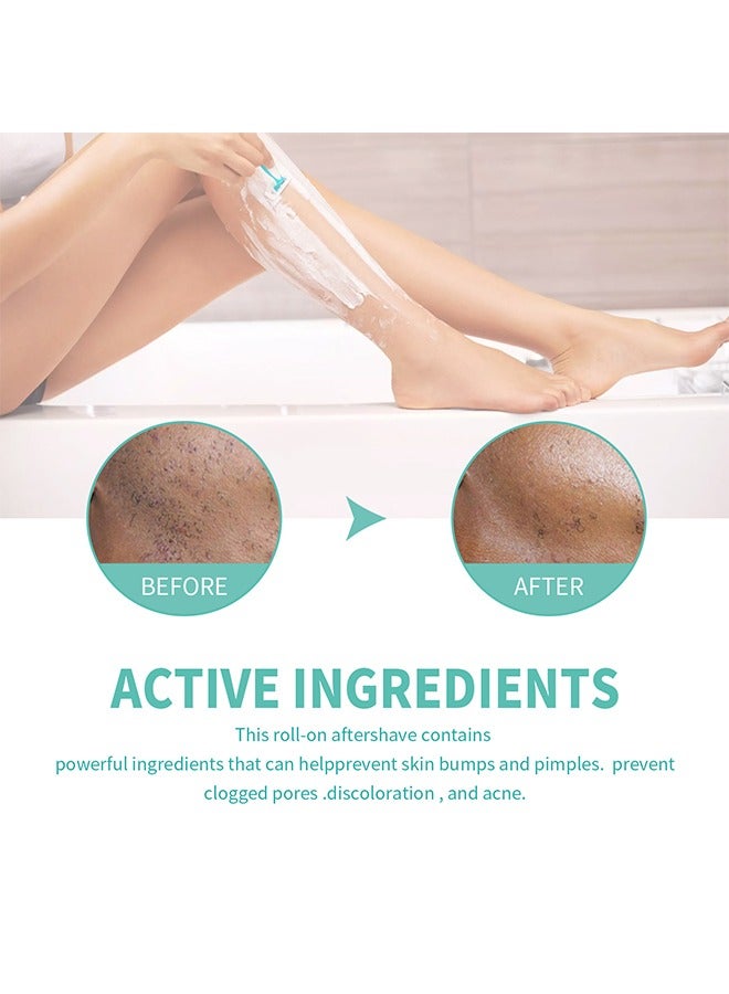 Razor Bump Solution，Prevents Ingrown Hair  Reduce Dark Spot Reduce Redhess And Bumps，Hair Growth Inhibitor Safe and Gentle, Delay Hair Growth, No Black Spots，Roll-on 100ml