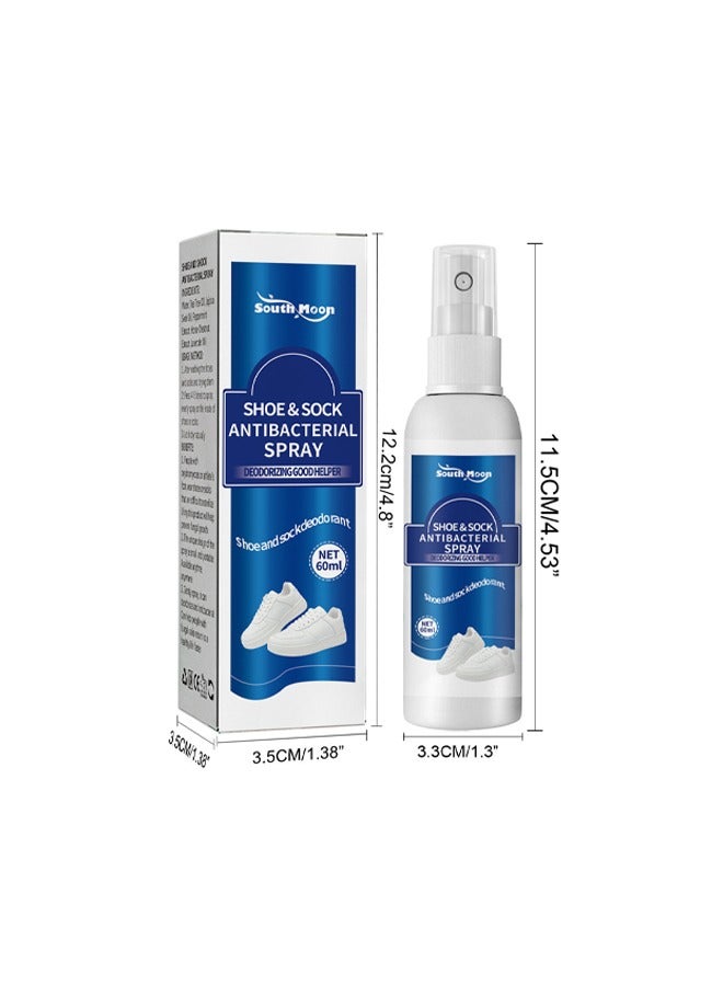 Shoe&Sock antibacterial spray,Stay clean and fresh,Every step carries a fragrant scent,Odour Control Shoe Spray,Clean sweaty feet deodorizing odor dry freshener 60ml